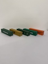 5 Stück Spur H0 1:87 40ft Container Evemodel - Evergreen Hapag msc uasc