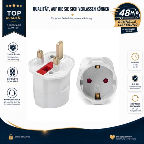 Reiseadapter typ eu - reiseadapter, uk
