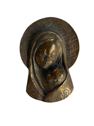 Bronze wandrelief madonna - wandrelief, „madonna