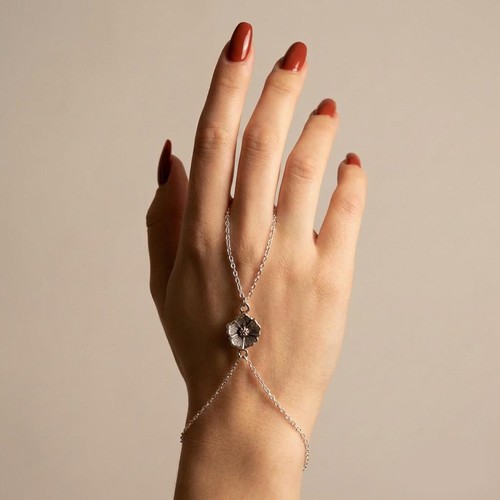 Silber platte blume - silber,