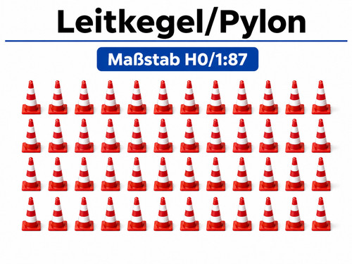 Pylon leitkegel - h0, 1:87