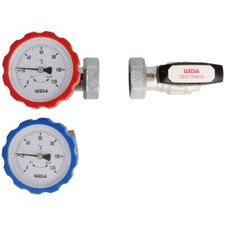 Wesa Pumpenbaugruppe 1" mit Thermometer Kugelhahn