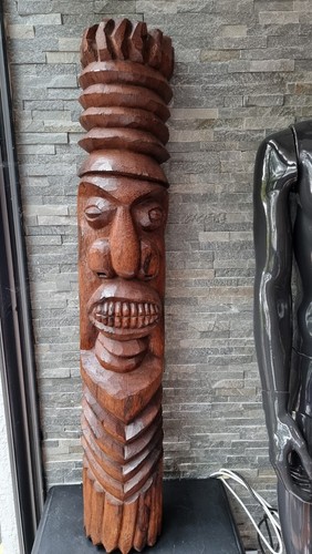 Große statuette holz tiki - große,