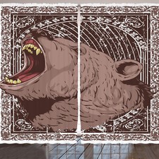 Tierdruck Rustikale Gardine