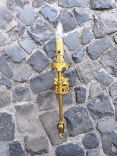 Alte Wandleuchte Antik Kerzenleuchter Halloween Gothic 47cm Echtwachs 230V