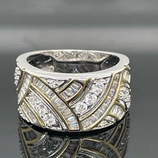 RING GR.20 (CA.63)  BICOLOR MIT ZIRKONIA  SCHMUCKJAGD