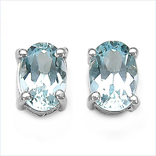 Blauer topas ohrstecker - topas,