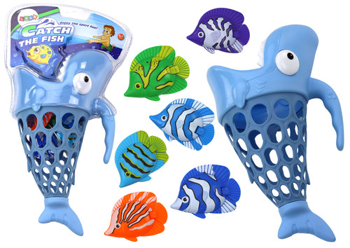 Angelkorb hai fischhalter blau - angelkorb,