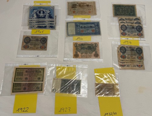 20x reichsmark noten konvolut - reichsmark,