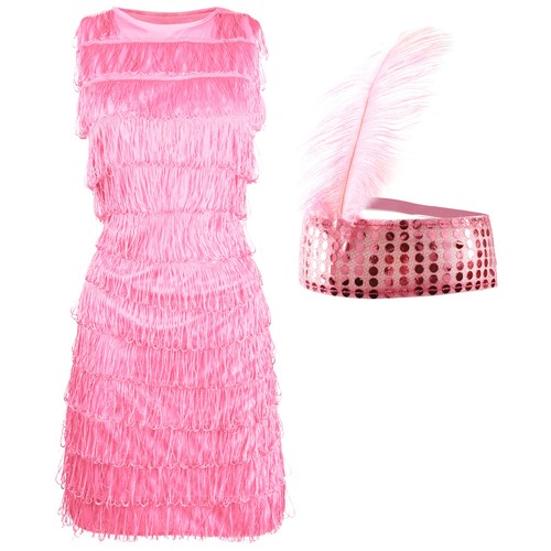 Rosa flapper kleid - flapper,