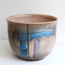 Hildegard Delius Rheinsberg Übertopf rund Keramik Art Deco handbemalt um 1928