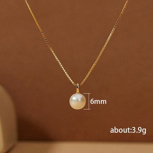Halskette gold silber perle - gold,