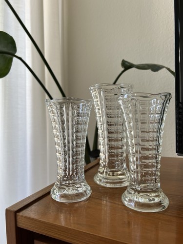 3er set vintage pressglas - set,