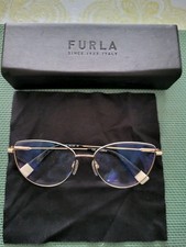 Furla Cateye Metall Brillengestell Gold Damen gebraucht NP 170Eur