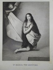 St. Maria von Ägypten - Planer n. Ribera - Stahlstich - Kirche Heilige - 19. Jh.