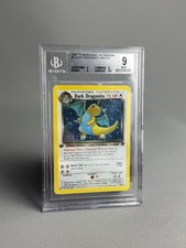 2000 Pokemon Dark Dragonite 1. Edition Team Rocket Holo BGS 9 Mint