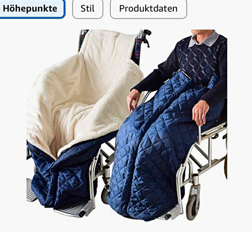 Rollstuhl fußsack blau - rollstuhl-fußsack, blau/weiß