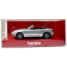 Herpa Mazda MX-5 Original 1:87 H0 Modellauto Car Silber INKgrafiX TOYS A332