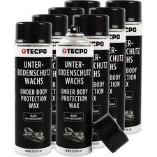 8x TECPO UNTERBODENSCHUTZ SPRAY 500 ml WACHS SCHWARZ STEINSCHLAGSCHUTZ UBS WAX