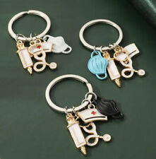 NURSE•KRANKENSCHWESTER•SCHLÜSSELANHÄNGER•SCHLÜSSELRING•HAUBE•STETHOSKOP•SPRITZE