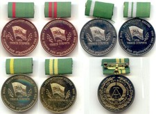 DDR : 6 Medaillen "Freiwilliger Helfer beim Schutz der Staatsgrenze der DDR"