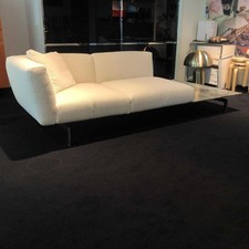 Knoll International Sofa Avio Stoff Capraia 01CP Weiß mit Marmortisch