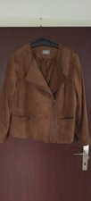 Damenjacke C&A Gr 50 Braun Schick Elegant Wildlederoptik