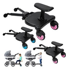 Buggy Board Kinderwagen Zubehör Kiddy mit Sitz Trittbrett bis25KG 360° Rollbrett