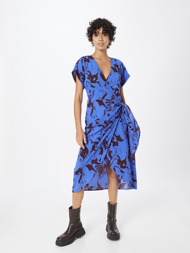 Monki midi wickelkleid blau - monki,
