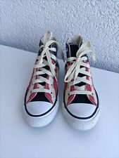 Kids Converse All Star Sneakers auf Stoff* Hi Fire Brick American Flag Größe 29
