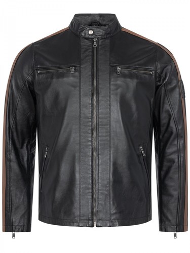Herren lederjacke bikerjacke - lederjacke,