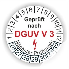 Prüfplakette DGUV Vorschrift