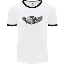 Cocker Spaniel Auf Einer Hängematte Hund Herren Ringer T-Shirt