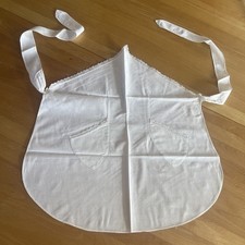 Antike Serviererin Schürze Zimmermädchen Baumwolle kurz weis