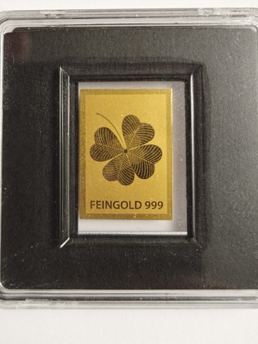 Goldbarren glücks kleeblatt - goldbarren, glücks-kleeblatt