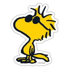 Peanuts Woodstock Sonnenbrille Cool  Sticker 10x10 cm Aufkleber gelber Vogel