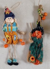 Halloween Hexe m. Besen + Vogelscheuche  Geist  Gespenst Kürbis Hexe Pumpkin