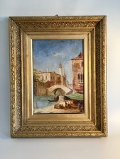 Ölgemälde / Ansicht von Venedig / ähnlich Karl Kaufmann / Öl auf Holz um 1900