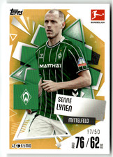 Topps Match Attax Bundesliga 2025-26 No. 42 Senne Lynen Gold 17/50 Ultra Rare