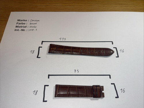 Omega lederband krokoband - /,
