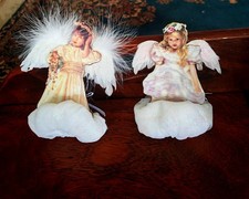 Porzellan Engel by Sandra Kuck Bradford Edition Anhänger Sammlerstück 1999