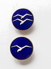 2 Segelfliegerabzeichen Stufe A und B, Knopflochvariante mit Verleihungsnummer