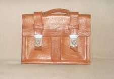 Alte Aktentasche ( Schultasche , Ranzen )  echtes Leder aus Nachlaß