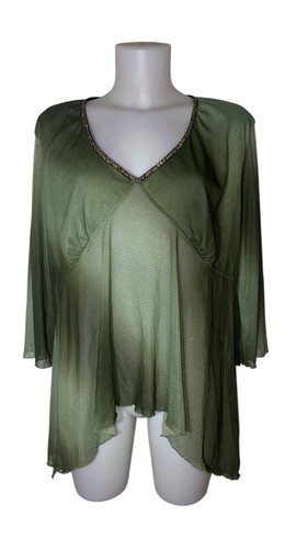 90s womens green sheer - 90s,