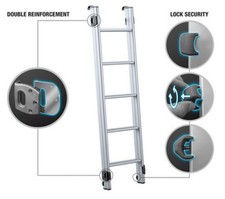 AirPass Aluminiumleiter für Dachzelt, 147-257cm, Aluminium