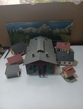 AUHAGEN, VOLLMER ? - H0 - 6 x Gebäude Lokschuppen Imbiss Garage H26