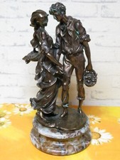 Bronze ? Zinkguss ? Skulptur auf Marmorsockel, Höhe 41 cm , 5,815  kg