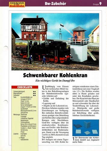 Einen schwenkbaren kohlenkran - einen,