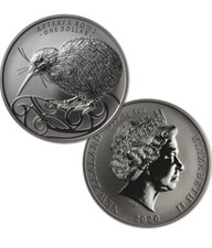 Silbermünze Kiwi Black Nickel