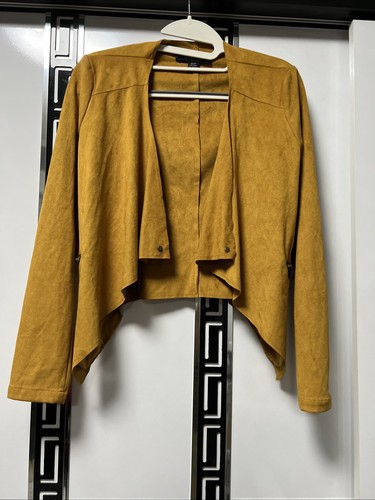 Senfgelbe jacke veloursleder - jacke,